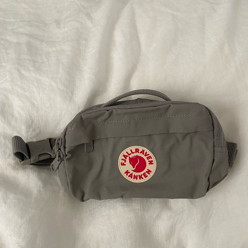 Fjallraven Kanken Hip Pack Logo Label Bag Grey Fanny Pack